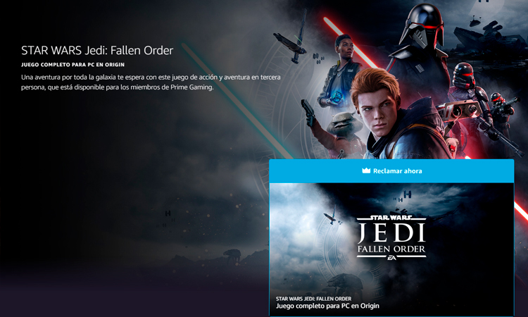 Prime Gaming regala Star Wars Jedi Fallen Order fallen order prime gaming