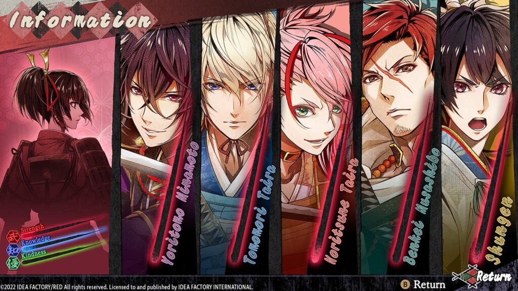 Birushana Rising Flower of Genpei personajes