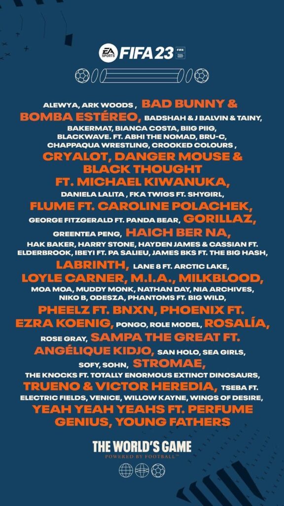 fifa-23-soundtrack playlist