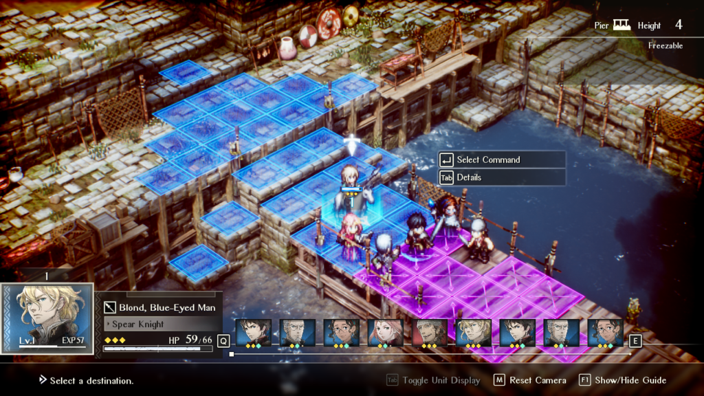 Triangle Strategy gameplay