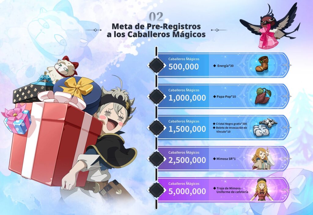 Black Clover M Rise of the Wizard King pre registro recompensas