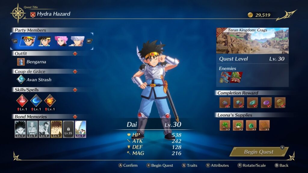 Infinity Strash Dragon Quest The Adventure of Dai gameplay