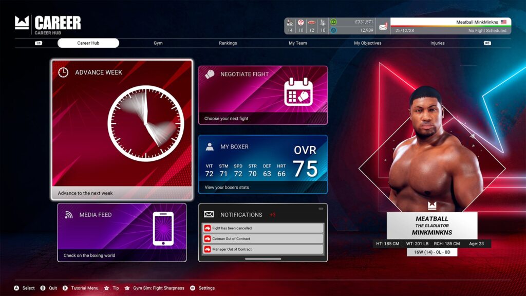 Undisputed-modo-carrera-gameplay