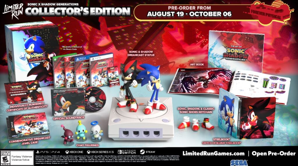 SONIC X SHADOW GENERATIONS Collector s Edition