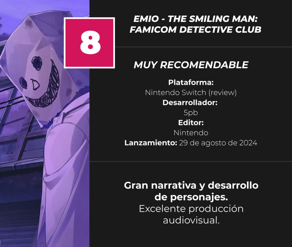 Emio---The-Smiling-Man-Famicom-Detective-Club-review-score