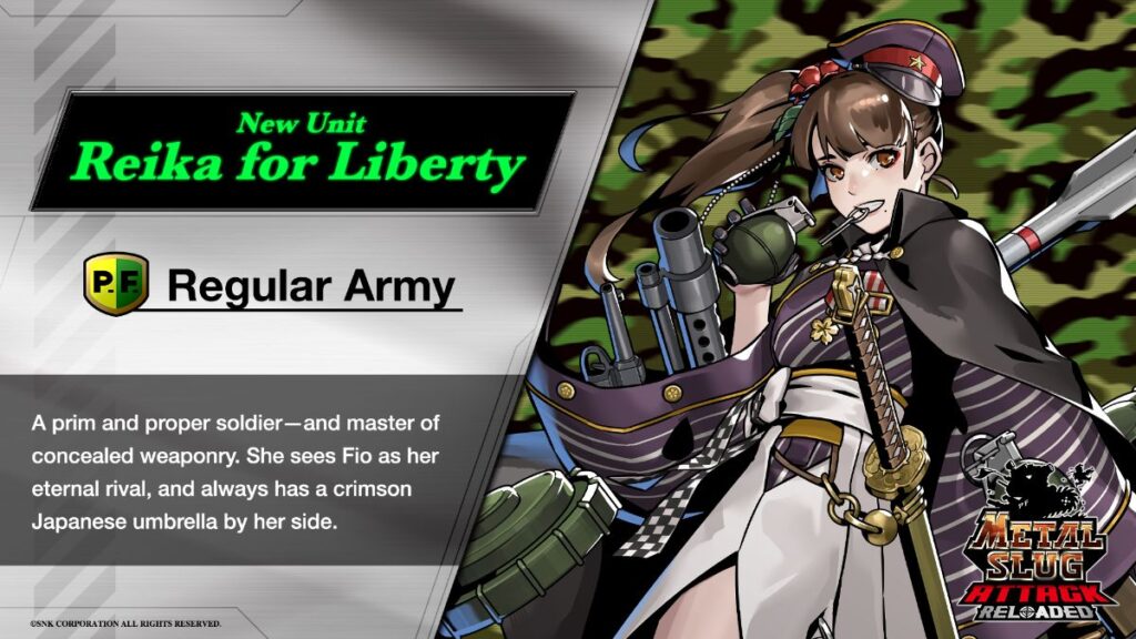 Metal Slug Attack Reloaded Reika of Liberty