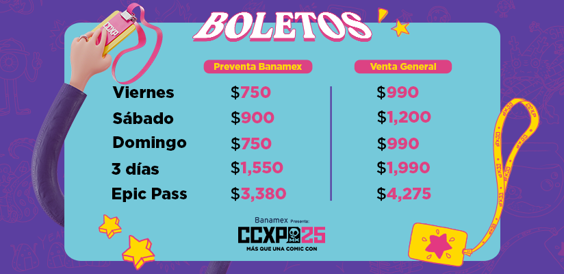 ccxp 2025 boletos precio
