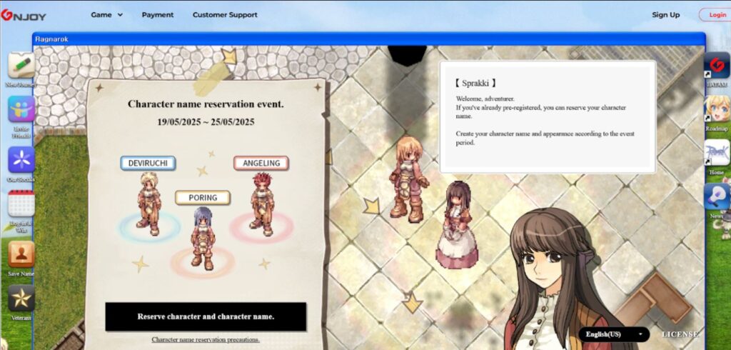 ragnarok online creacion de personaje